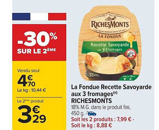 la  fondue recette savoyarde aux 3 fromages richesmonts