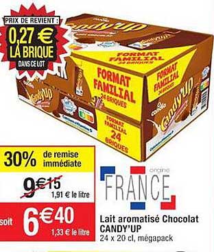 Lait Aromatisé Chocolat Candy'up
