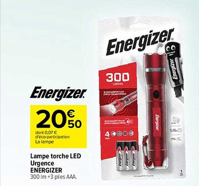 lampe torche led urgence energizer