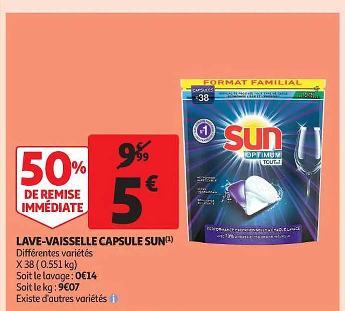 lave-vaisselle capsule sun