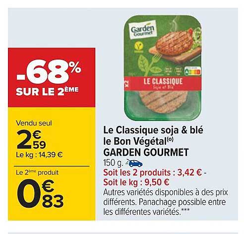 Le Classique Soja & Blé Le Bon Végétal Garden Gourmet