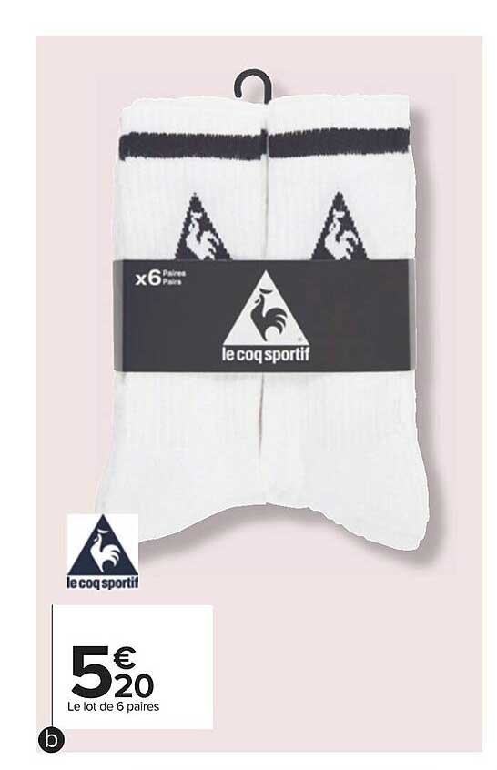 le lot de 6 paires le coq sportif