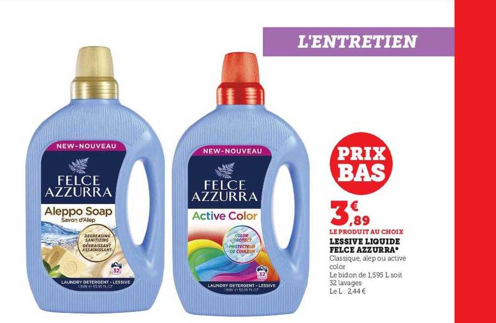 Lessive Liquide Felce Azzurra
