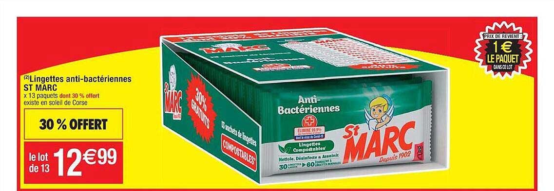 lingettes anti-bactériennes st marc