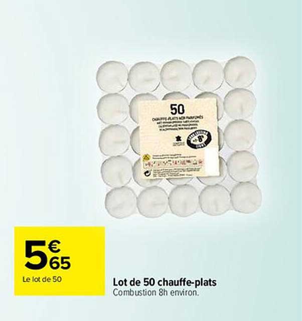 Lot De 50 Chauffe-plats