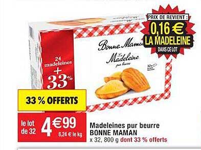 madeleines pur beurre bonne maman
