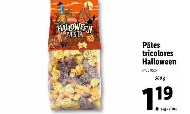 Pâtes Tricolores Halloween