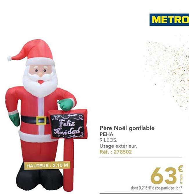 père noël gonflable peha