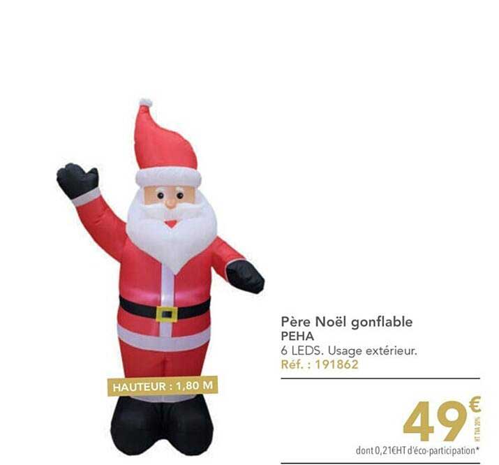 père noël gonflable peha