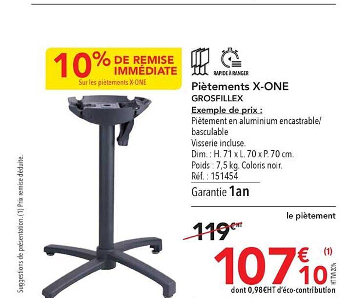 piètements x-one grosfillex