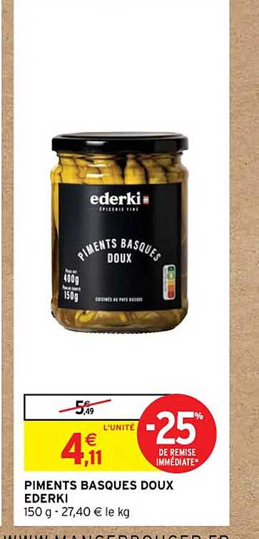 piments basques doux ederki