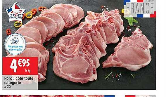 porc : côte toute catégorie