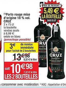 porto rouge mise d'origine 18% vol. cruz
