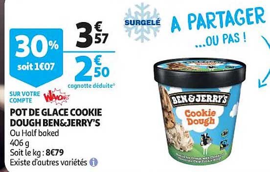 pot de glace cookie dough ben&jerry's