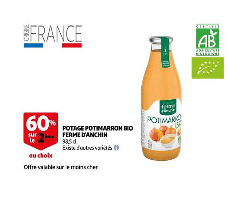 potage potimarron bio ferme d'anchin