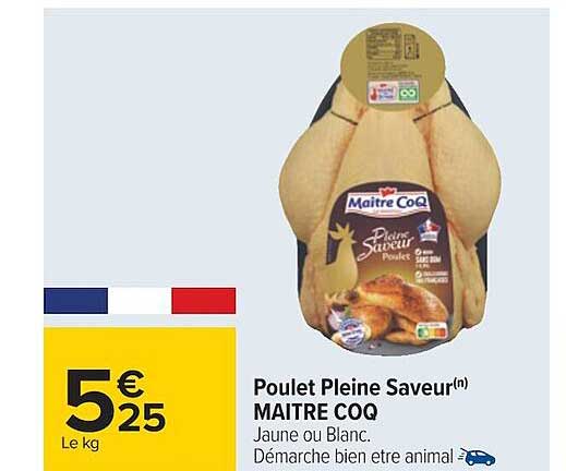 poulet pleine saveur maître coq
