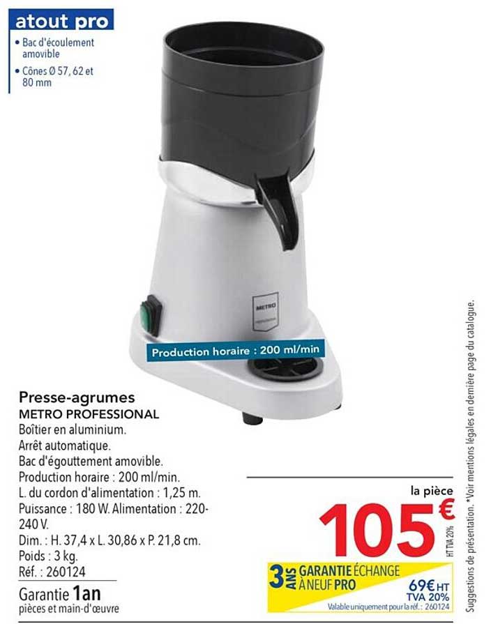 presse-agrumes metro professional