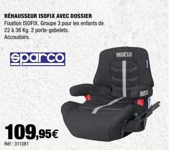 réhausseur isofix avec dossir eparco