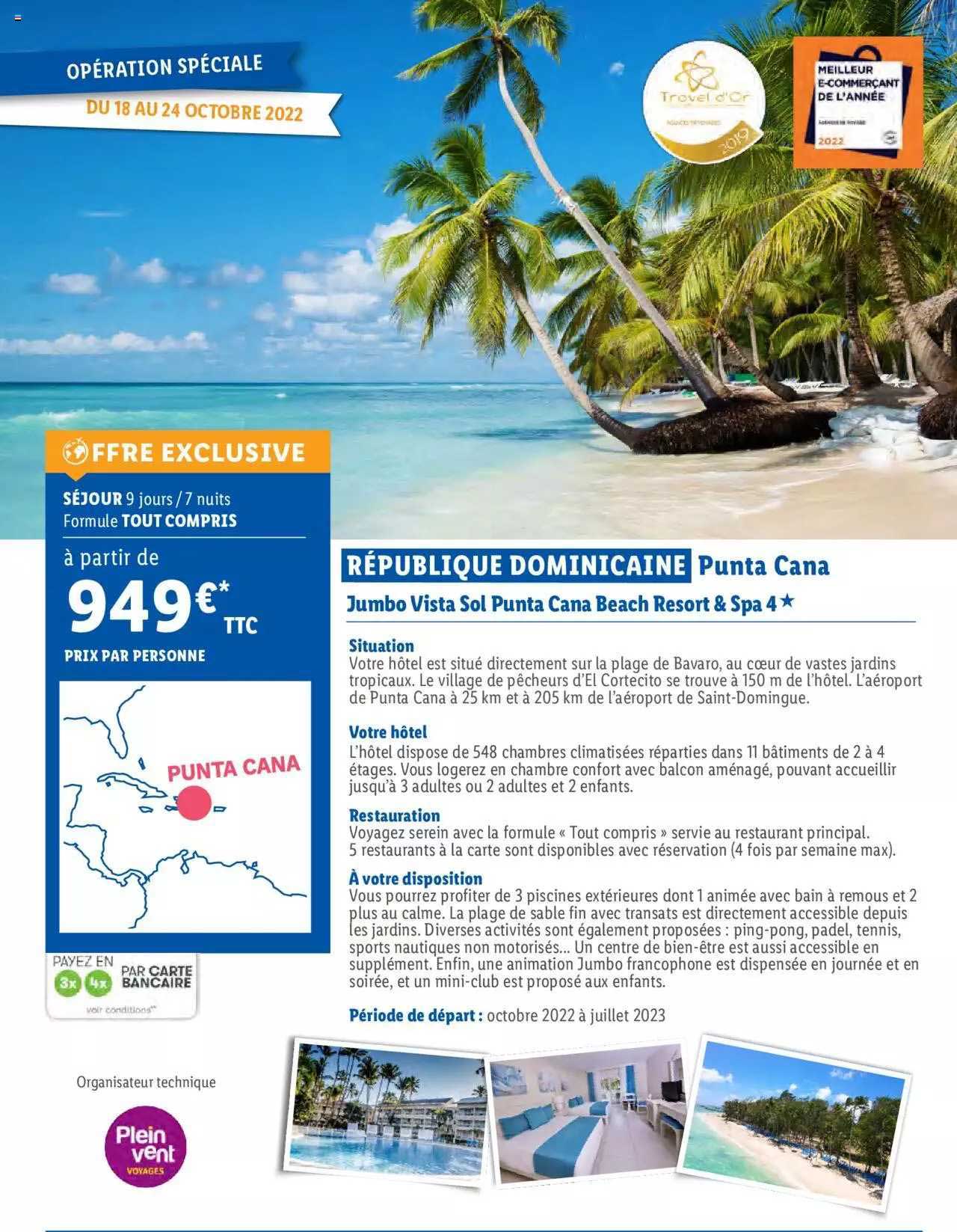 république dominicaine : jumbo vista sol punta cana beach resort & spa 4*