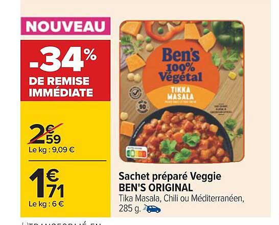 Sachet Préparé Veggie Ben's Original