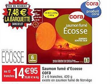 saumon fumé d'écosse cora