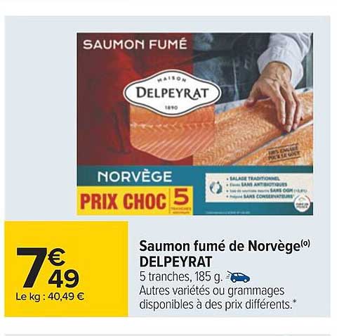 Saumon Fumé De Norvège Delpeyrat