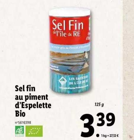 sel fin au piment d'espelette bio