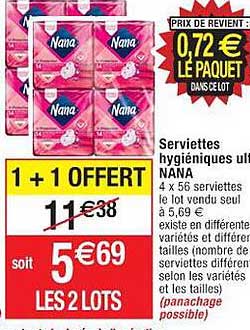 serviettes hygiéniques ultra nana