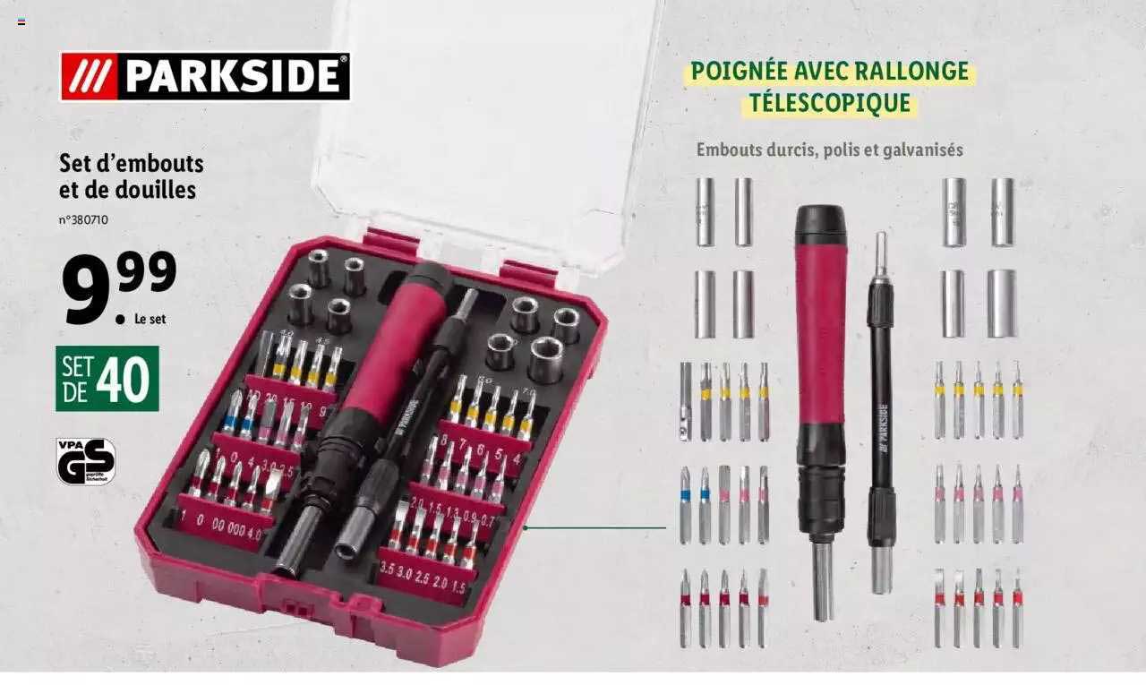 Set D'embouts Et De Douilles Parkside