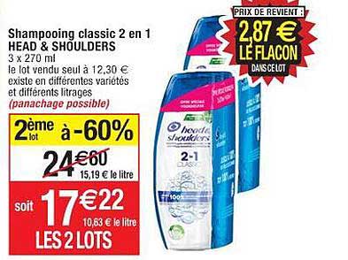 Shampooing Classic 2 En 1 Head & Shoulders