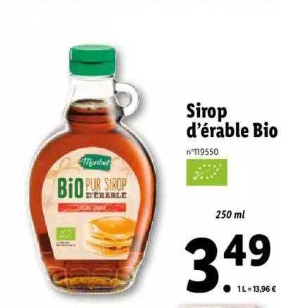 sirop d'érable bio