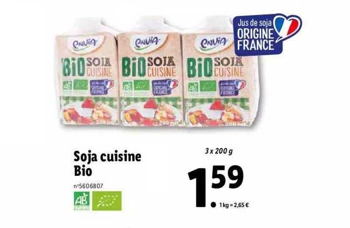 Soja Cuisine Bio Envia