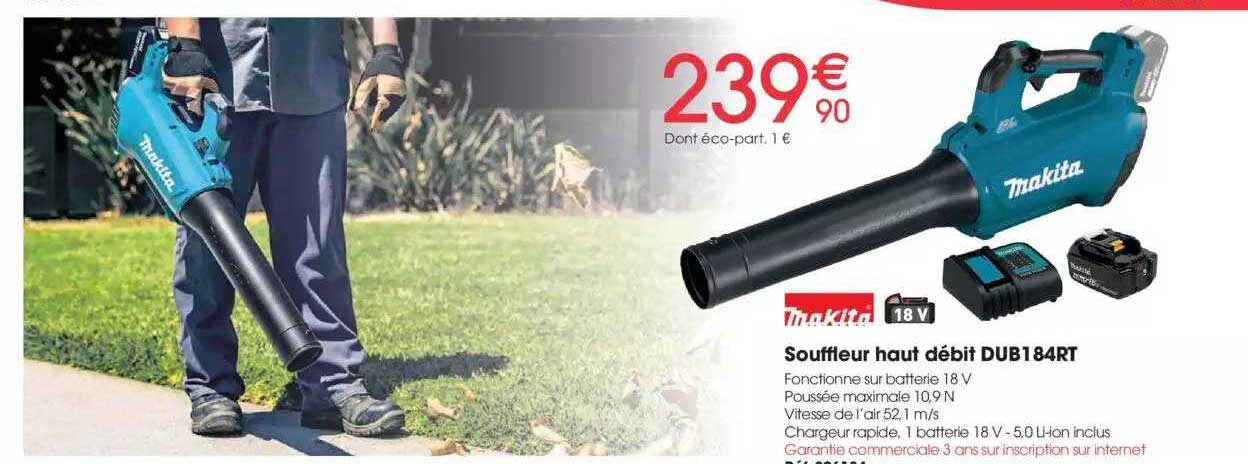 souffleur haut débit dub184rt makita