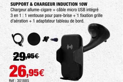 support & chargeur induction 10w