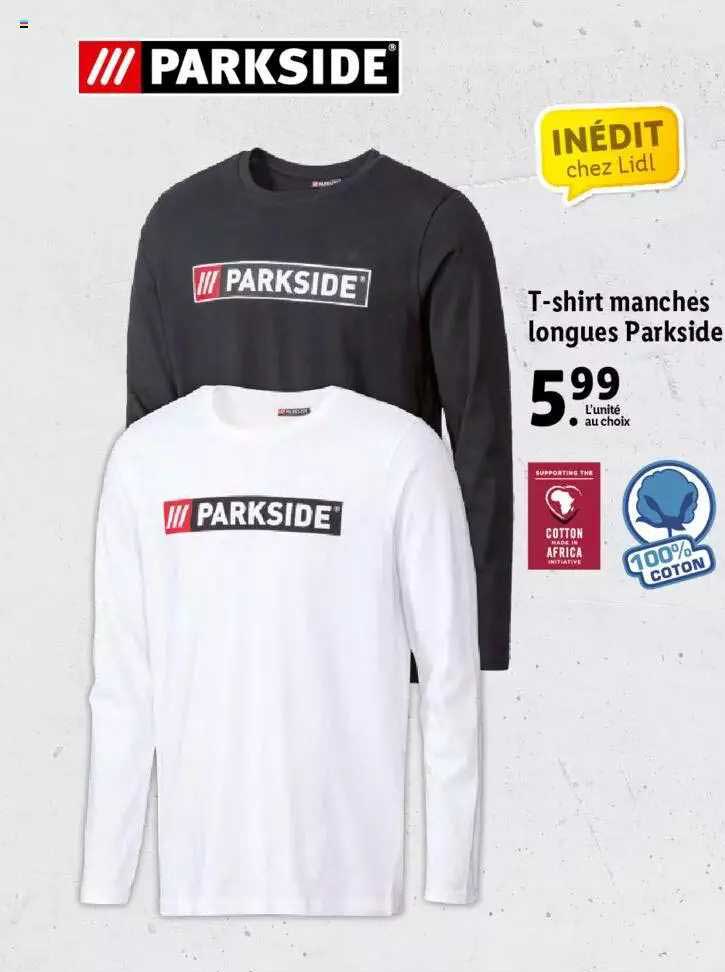 t-shirt manches longues parkside