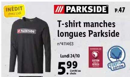t-shirt manches longues parkside