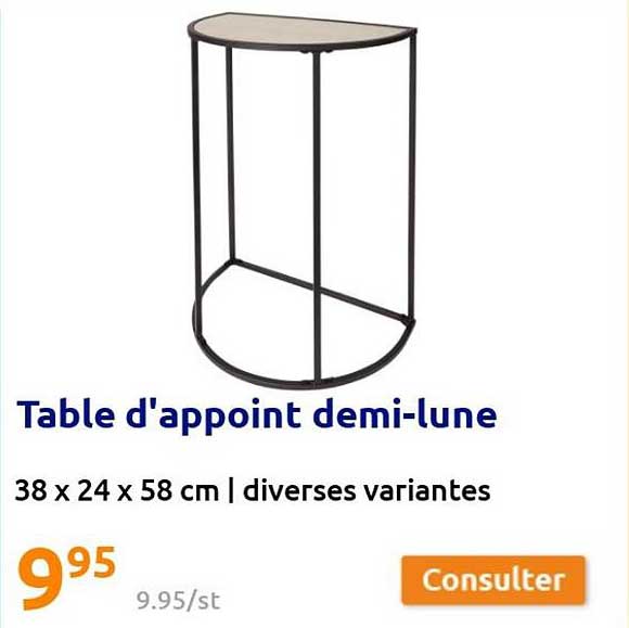 Table D'appoint Demi-lune