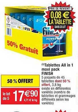 tablettes all in 1 maxi pack finish