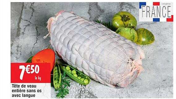 Tête De Veau Entière Sans Os Avec Langue