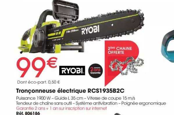 tronçonneuse électrique rcs1935b2c ryobi