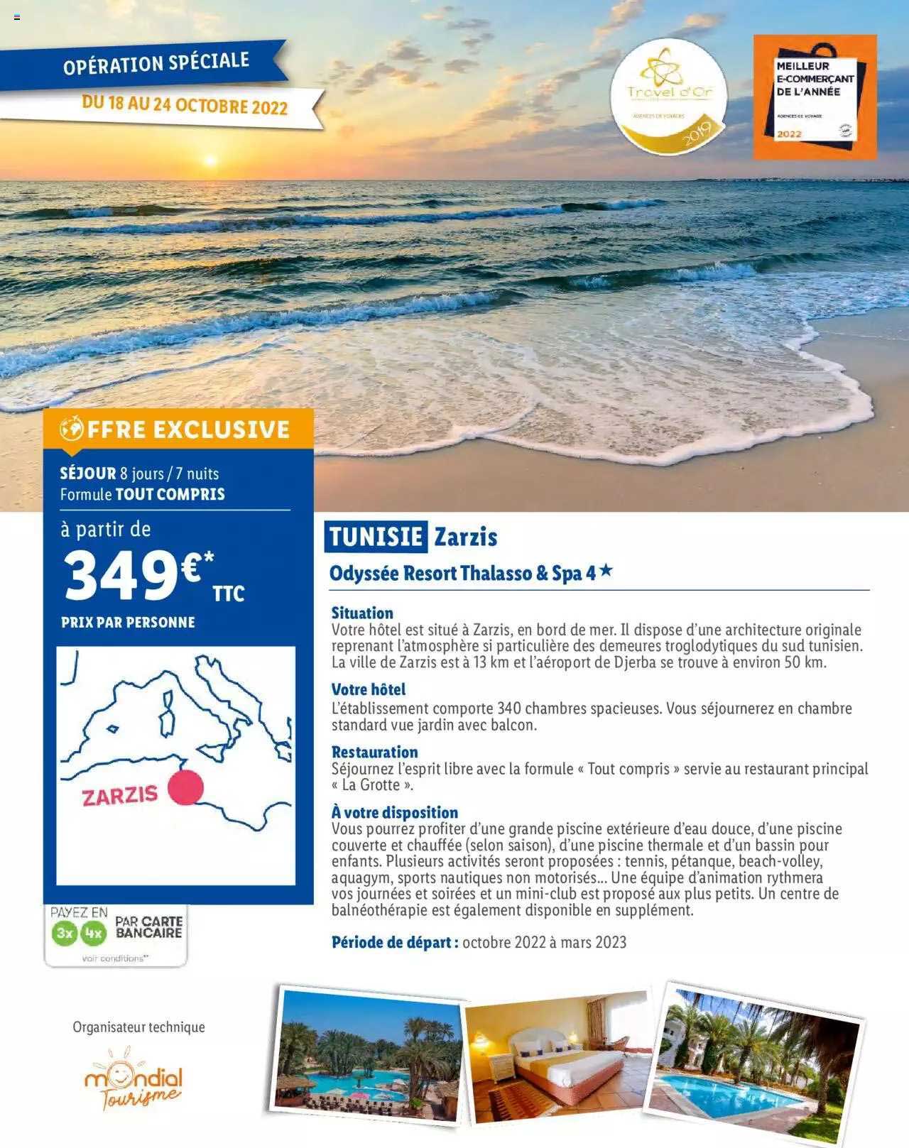 tunisie : odyssée resort thalasso & spa 4*