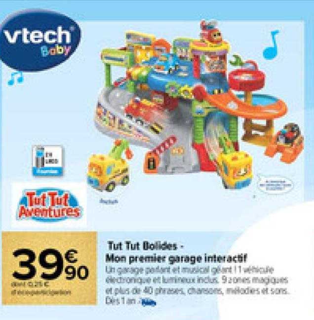tut tut bolides - mon premier garage interactif vtech baby