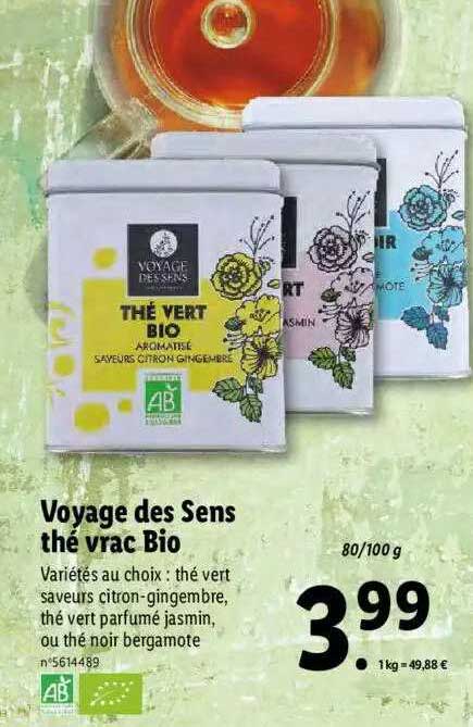 voyage des sens thé vrac bio
