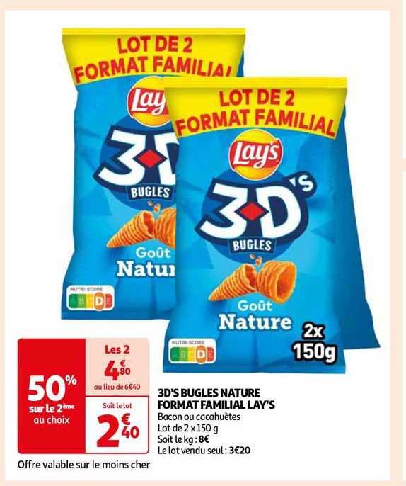 3d's bugles nature format familial lay's