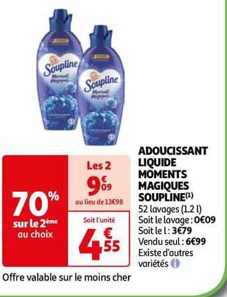 adoucissant liquide moments magiques soupline
