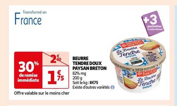 beurre tendre doux paysan breton