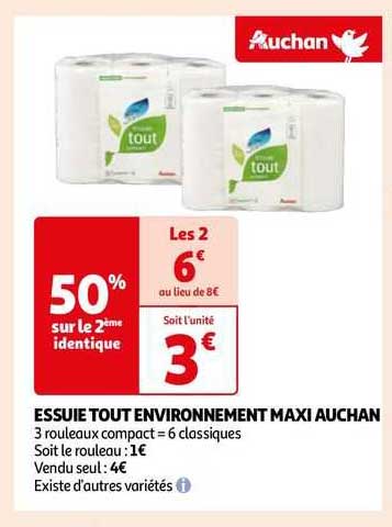 essuie tout environnement maxi auchan