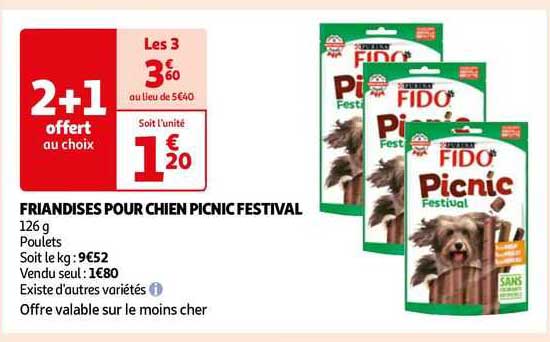 friandises pour chien picnic festival