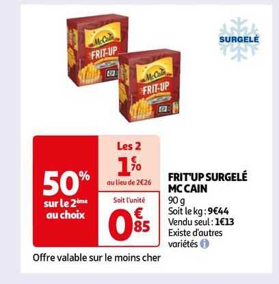 frit'up surgelé mc cain