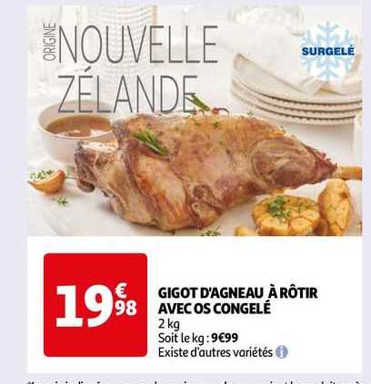 gigot d'agneau à rôtir avec os congelé
